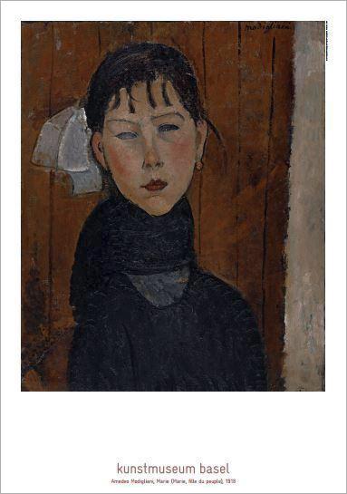 Poster, Amedeo Modigliani - Marie (Marie, fille du peuple), 1918, 100 x 70, Kunstmuseum Basel