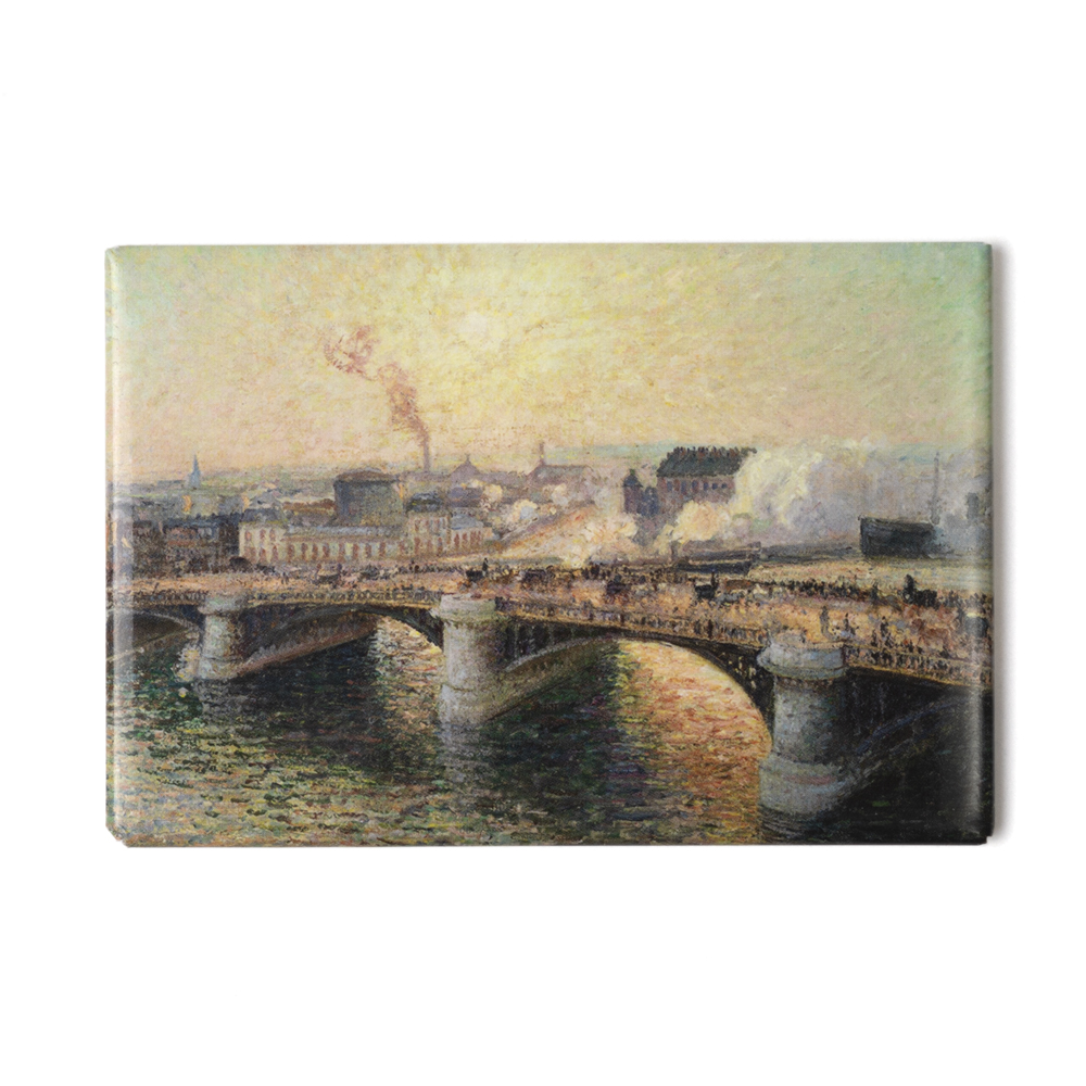 Magnet; KM: Camille Pissarro, Le Pont Boieldieu à Rouen, soleil couchant, 1896