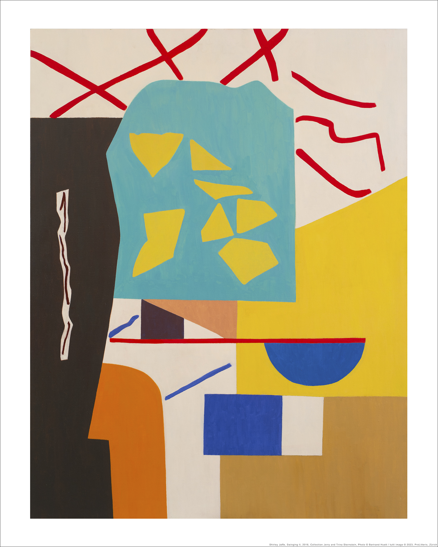 Kunstdruck; Shirley Jaffe - Swinging II, 2016; 50 x 40