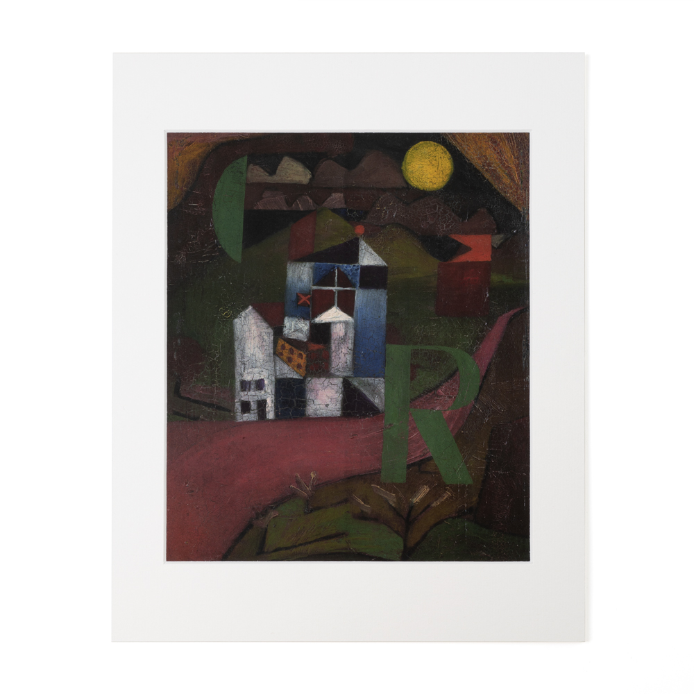 Kunstdruck mit Passepartout; Paul Klee - Villa R; 30 x 24; Kunstmuseum Basel