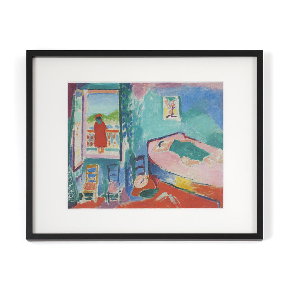 Kunstdruck mit Passepartout, gerahmt; Henri Matisse - Intérieur à Collioure (La Sieste); 24 x 30 *ADS*
