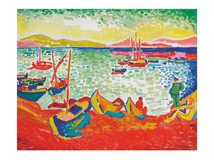 Kunstdruck; André Derain - Bâteaux dans le port de Collioure, 1905; 60 x 80