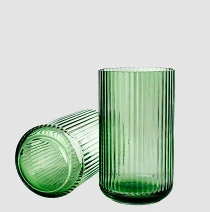Vase; Lyngby Copenhagen green; Glas; grün; 20.5 x 10.5 x 10.5; Lyngby Porcelæn *ADS*